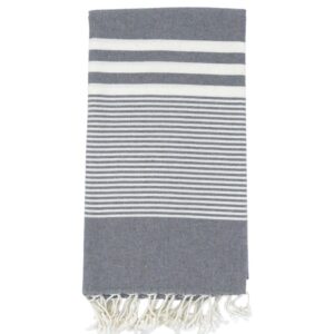 gray and white turkish towels