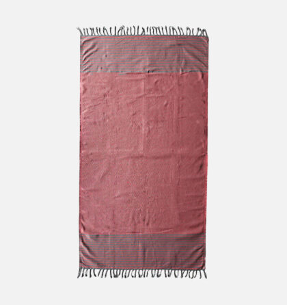 turkish bath towel red gray