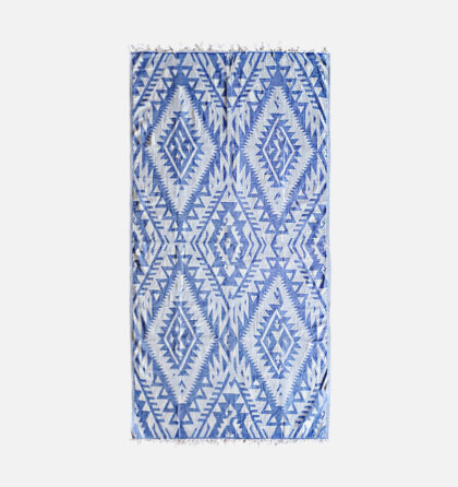 turkish beach towel blue ethnic