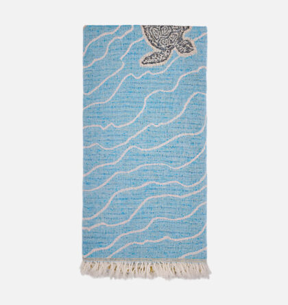 turkish beach towel with turtle