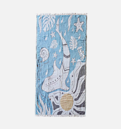 turkish beach towels with shark ocean